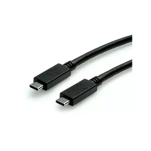USB Cable ROLINE 11.02.9056 0.5m USB 3.2 Gen 2 10 Gbit/s USB C Black