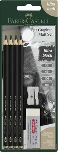 Grafīta zīmulis Faber-Castell 115298 Multi 4 gab Melns