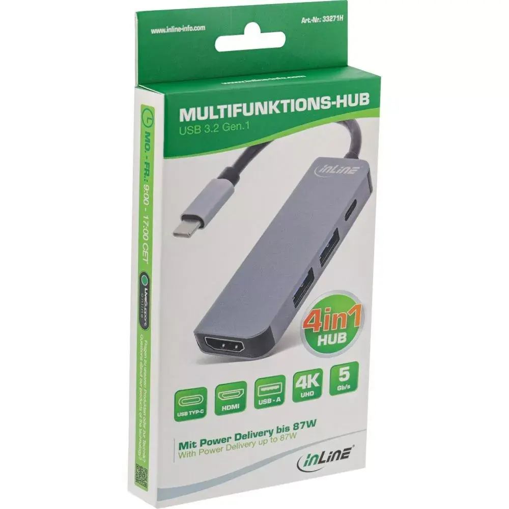 InLine USB-C multihubs 7859671 — USB 3.2 Gen1, HDMI, PD 87W Photo 2
