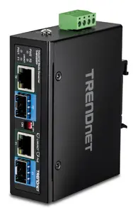 Trendnet TI-BF22SFP Industrial Network Media Converter 1000 Mbit/s Gigabit Ethernet SFP Black