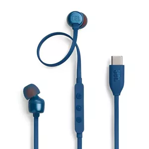 JBL Tune 310C USB Austiņas Vadu Ausīs Zvani / mūzika USB Veids-C Zils