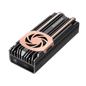 SSD enclosure GrauGear G-M2U4-40G-F — M.2, 1 drive, USB4 Gen4, 40 Gbit/s, aluminium, black