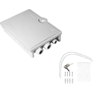 Network Cable Helos FTTH-Hausanschlussbox 372088 LC/QD SC/DX 24 Fibers