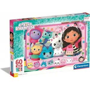 Puzle Clementoni Puzzle 60 elementi Maxi Super Color Gabby's Dollhouse 60 gab
