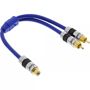 InLine RCA Y-кабель Premium 1x RCA female / 2x RCA male 0.25m