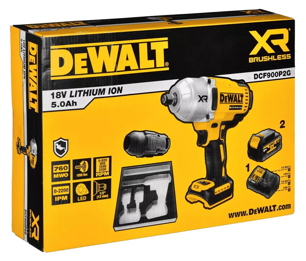 Шуруповёрт DEWALT DCF900P2G-QW Photo 21