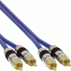 InLine 89710P аудио кабель 10 m 2 x RCA Синий