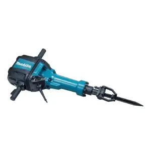 Отбойный молоток Makita HM1802 2000 Вт, щеточный мотор, энергия удара 71,4 Дж, 29,4 кг, чёрно-синий