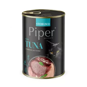 Влажный корм для кошек dolina noteci Piper Animals Sterilised с тунцом 400 г, для стерилизованных взрослых кошек
