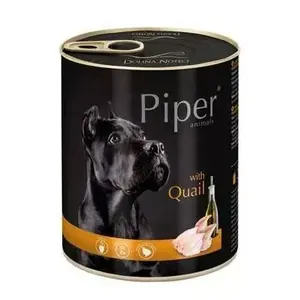 Svaigs mitrs barības konservs suņiem Dolina Noteci Piper Animals ar bērzu (quail) 800 g, bezgraudu, pieaugušiem, 78% mitruma