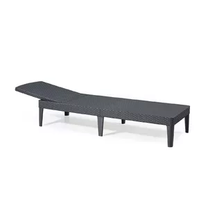 Atpūtas krēsls Allibert Jaipur — grafīts, platums 582 mm, dziļums 1875 mm, augstums 290 mm