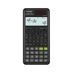 Scientific calculator CASIO FX-85ES-S PLUS — 12‑digit, 252 functions, battery/solar, black, pocket size