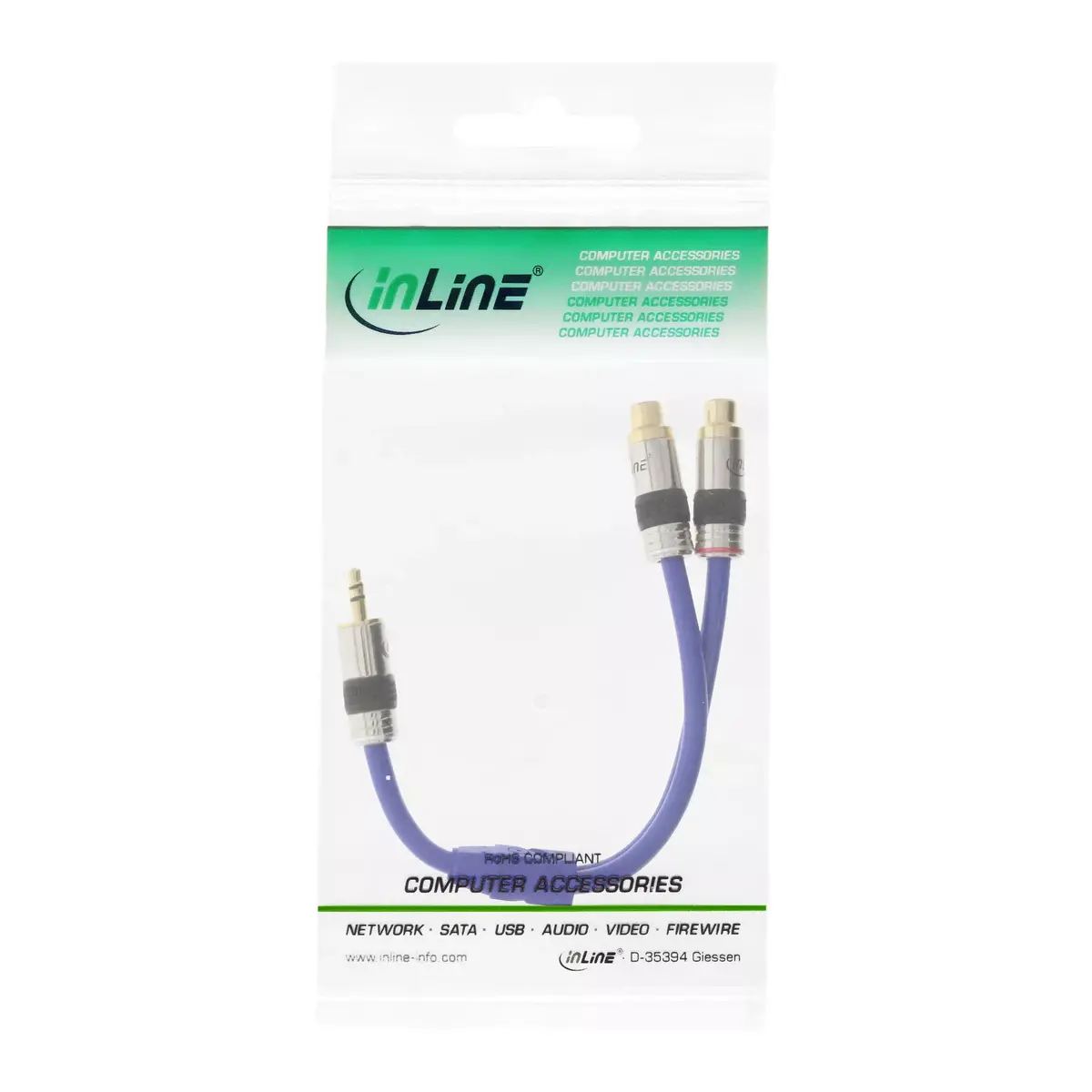 Аудиокабель InLine Premium 2x RCA / 3.5mm Photo 2