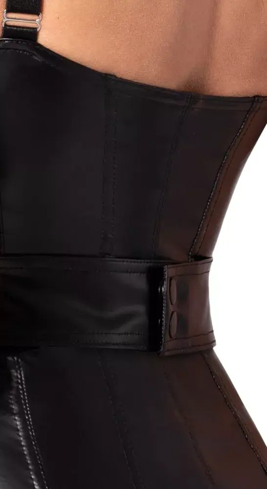 Noir Bodie L body dress — powerwetlook, front zip Photo 7