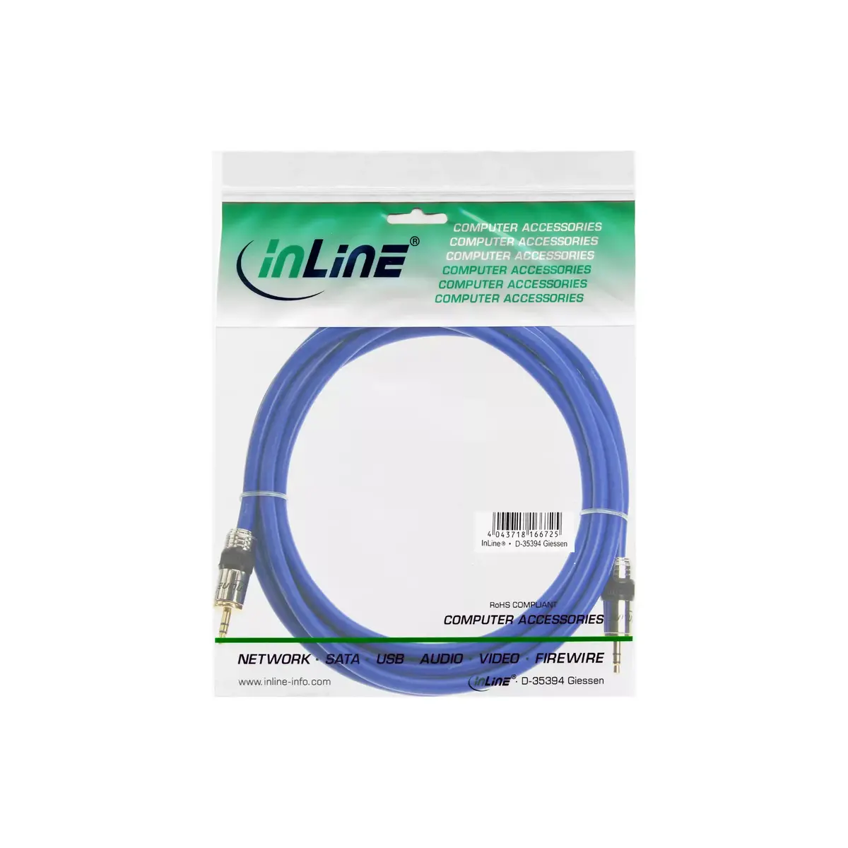 Audio Cable InLine Premium 3.5mm Stereo male/male Photo 2