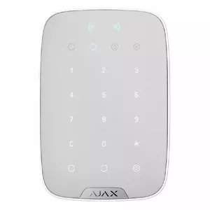 Wireless Keypad Ajax KeyPad Plus White — model 38253.83.WH1, touch keys, white