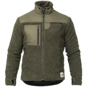 Heated pile fleece jacket Heatx HeatX Unisex XL Olive Green, electric heated layer HEOS045-XL