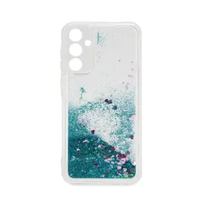 Силиконовый чехол iLike для Samsung Galaxy A55 — водяной блеск, синий