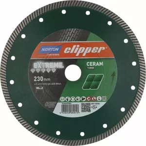 Алмазный отрезной диск Norton Clipper EXTREME CERAMIC TURBO H10 230 x 25,4 мм