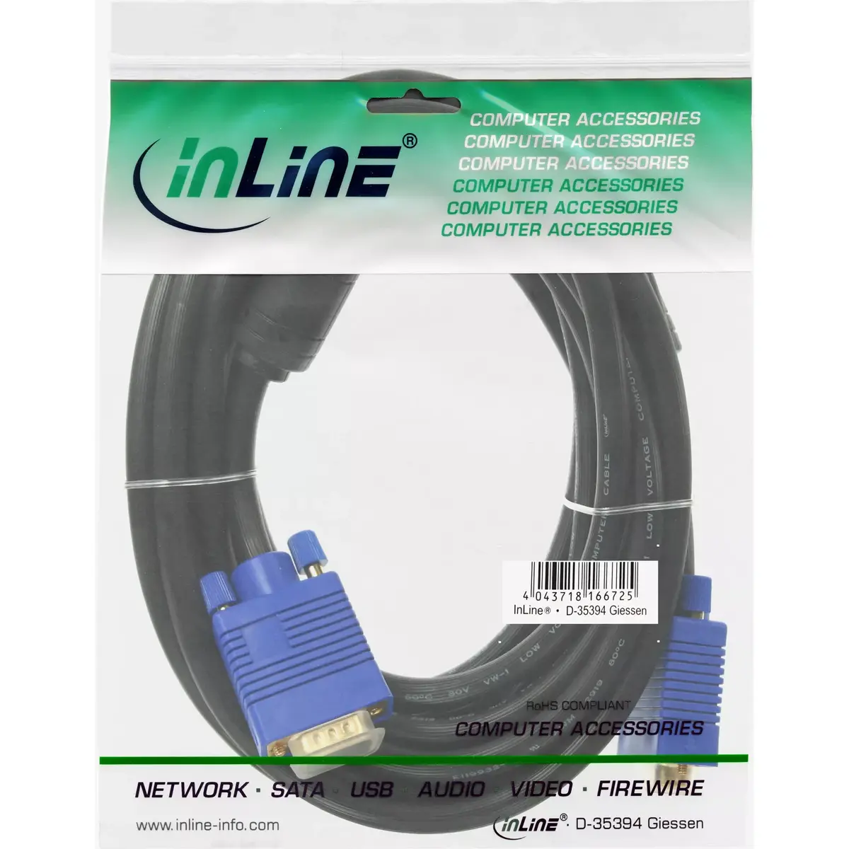 S-VGA kabelis Premium InLine 15HD male / male Photo 2