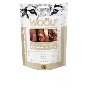 WOOFL Chicken Rawhide Twister — suņu gardums, 100 g