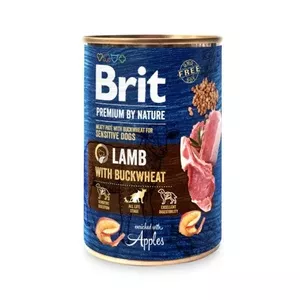 BRIT Premium by Nature jēra gaļa ar griķiem - Mitrā barība suņiem - 400 g