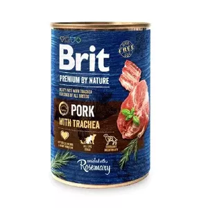 Влажный корм для собак Brit Premium by Nature со свининой и трахеей 400 г, без зерна, для всех пород и возрастов