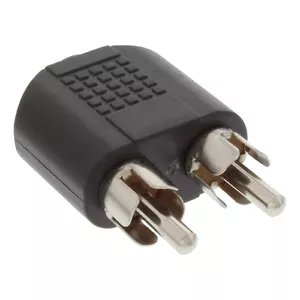 InLine 99343 kabeļu spraudņu pāreja 3.5mm jack female 2x RCA Melns