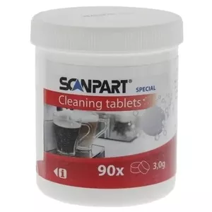 Таблетки для чистки SCANPART SCA2790000230 для эспрессо и фильтр-кофемашин, 90 шт., Ø15 мм, 3,0 г