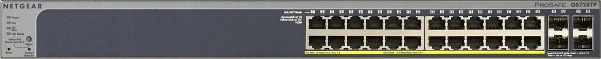 NETGEAR GS728TP pārvaldīts L2/L3/L4 Ethernet slēdzis