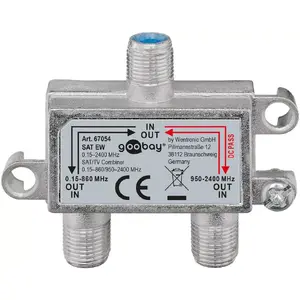 Kabeļu kombinators Goobay SAT-TV Insertion Switch 67054