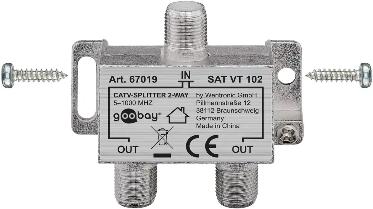 Cable combiner Goobay BK Distributor 2-Pack Photo 2