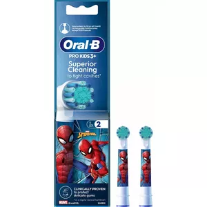 Replacement children's toothbrush heads Oral-B EB10S-2K Spiderman, 2 pcs, compatible with Oral-B electric handles