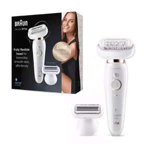 Эпилятор Braun Silk-épil 9 81688635 40 пинцетов Белый Золотой