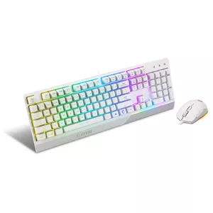 MSI VIGOR GK30 COMBO WHITE US клавиатура Мышь входит в комплектацию USB QWERTY Итальянский Белый