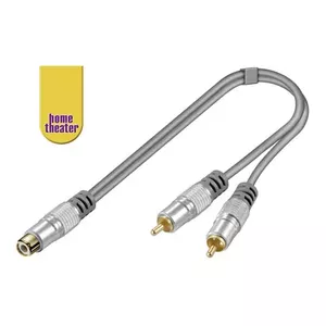 Goobay HT 024 аудио кабель 0,15 m RCA 2 x RCA Серый