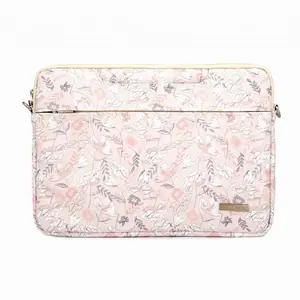 Laptop bag iLike ILIUN13LBFP for 13–14 inch laptops, fabric, flower pink