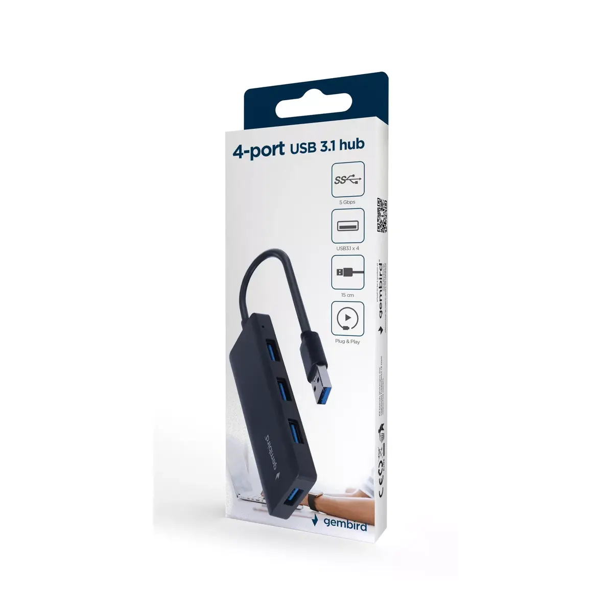 Док-станция Gembird UHB-U3P4-03 USB 3.2 Gen 1 Photo 3