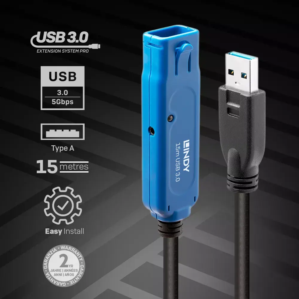 Lindy 15m USB 3.0 Active Extension Pro Photo 2