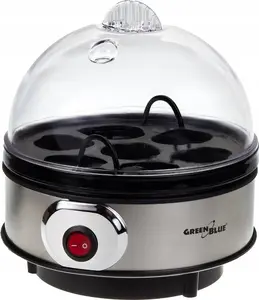Egg cooker GreenBlue GB572 electric egg steamer 400W, capacity 7 eggs, silver, adjustable hardness
