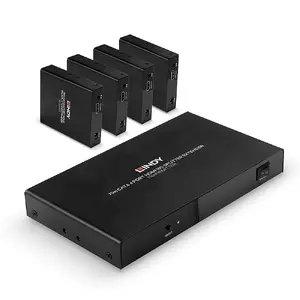 AV передатчик и приемник Lindy 70m Cat.6 4 Port HDMI 4K60 Splitter Extender