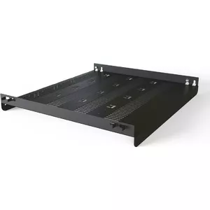 SCHROFF 19" shelf, stationary 600 mm depth, RAL7021 (rack accessory)