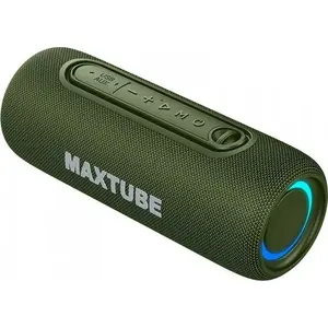 Portable Bluetooth speaker TRACER MaxTube TWS green — wireless TWS, rechargeable battery