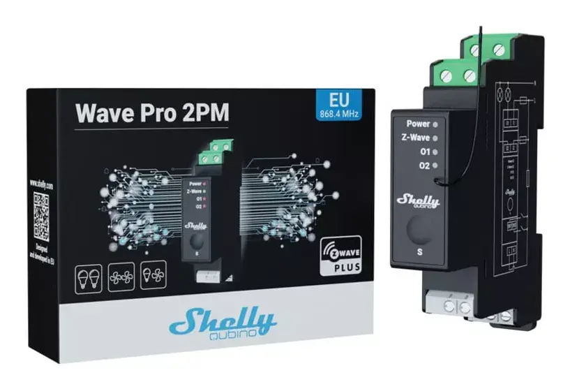 Shelly Wave Pro 2PM smart relay 2-channel 25A Photo 2