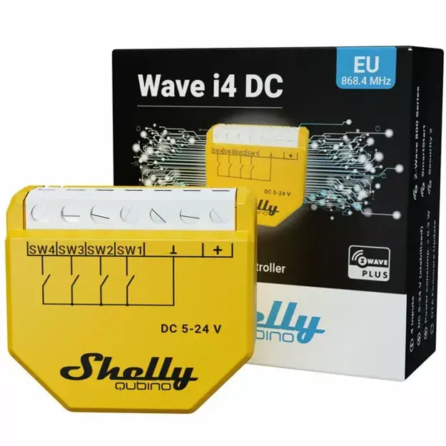 Viedais slēdzis Shelly Qubino Wave i4 DC Photo 3