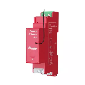 Твердотельное реле Shelly Qubino Wave PRO 1PM Красное 16A 110-240V