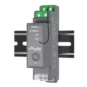 Cietvielu relejs Shelly Wave Pro 2 2 kanāli 25 A 110–240 V DIN sliedei, 868.4 MHz