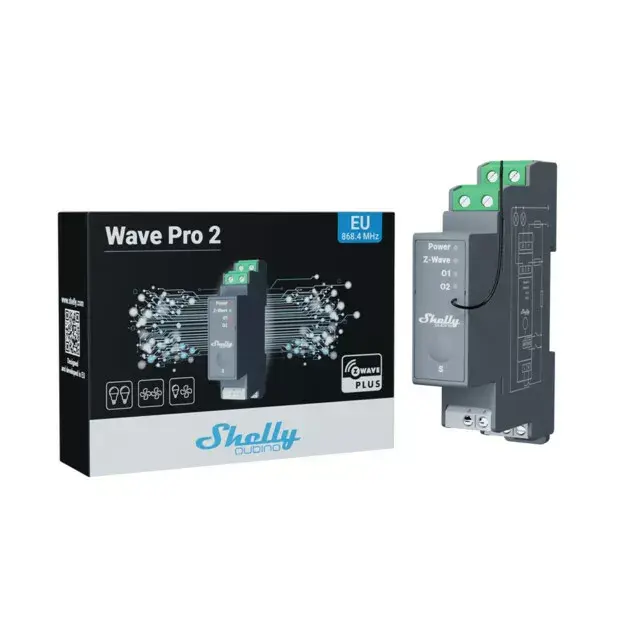 Твердотельное реле Shelly Wave Pro 2 2 канала 25 A Photo 2