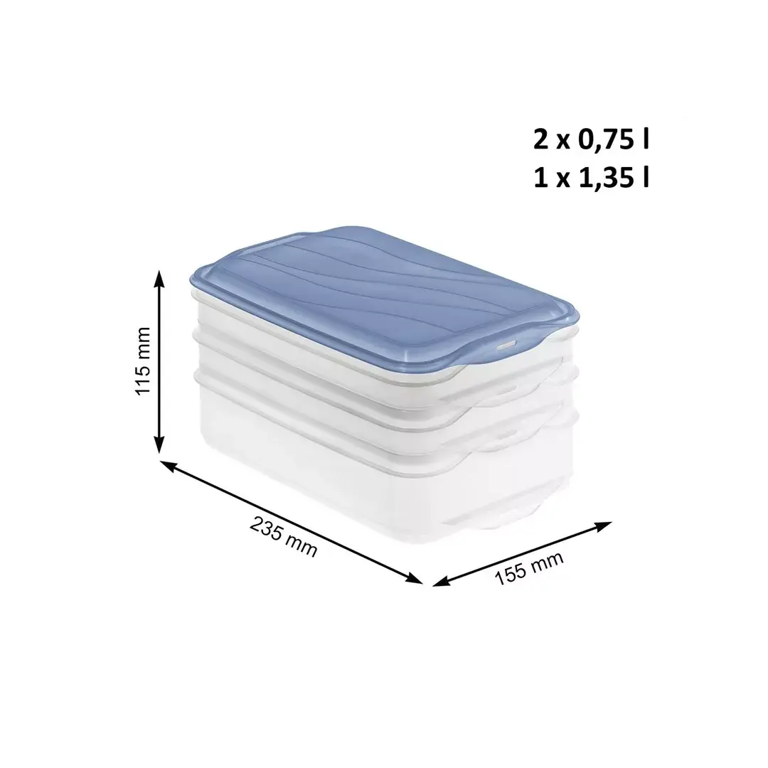 Rotho Rondo food container set 2×0.75L + 1×1.35L Photo 2