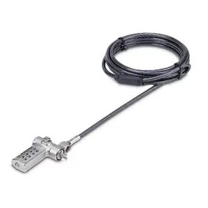 Laptop security cable StarTech Universal Laptop Lock 2 m, keyless 4-digit combination, cut‑resistant steel